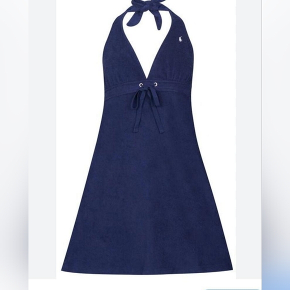 NWT Polo Ralph Lauren Beach Dress Cover Up Dark Blue Regular Fit size S - Picture 2 of 16